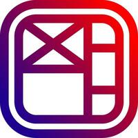 Layout Line gradient Icon vector