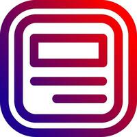 Layout Line gradient Icon vector