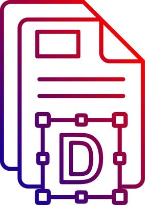 Font Line gradient Icon