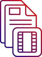 Film Line gradient Icon vector