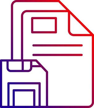 Save Line gradient Icon vector