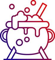 Cauldron Line gradient Icon vector