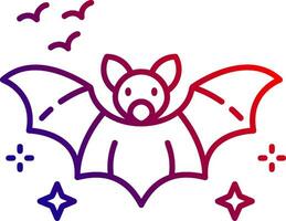 Bat Line gradient Icon vector