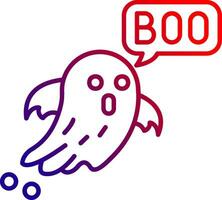 Boo Line gradient Icon vector