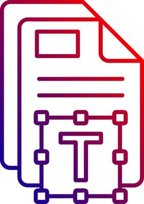 Text Line gradient Icon
