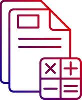 Accounting Line gradient Icon vector