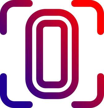 Portrait setting Line gradient Icon vector