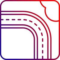 Highway Line gradient Icon vector