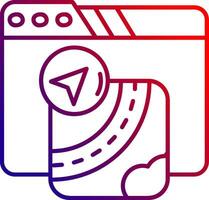 Gpu Line gradient Icon vector