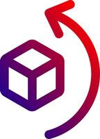 Rotate left Line gradient Icon vector