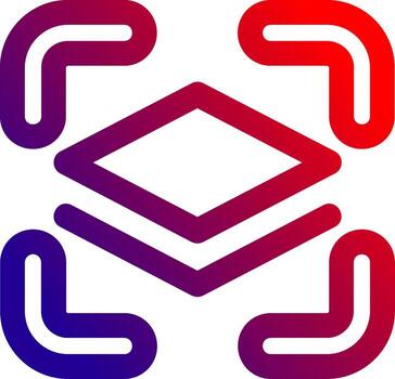 Show layer Line gradient Icon vector