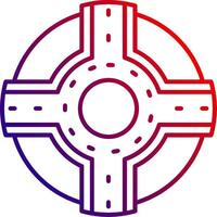 Roundabout Line gradient Icon vector