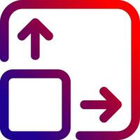 Expand Line gradient Icon vector