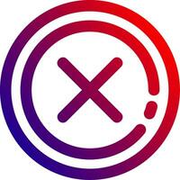 Delete 1 Line gradient Icon vector
