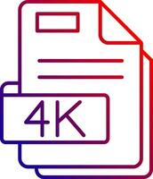 4k Line gradient Icon vector