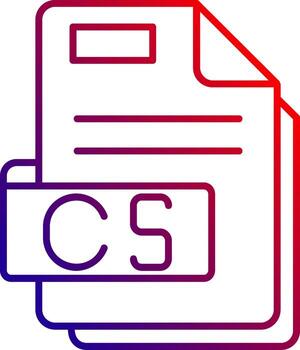 Cs Line gradient Icon vector