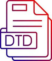 Dtd Line gradient Icon vector