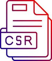 Csr Line gradient Icon vector