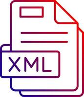 Xml Line gradient Icon vector