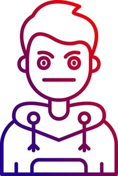 Embarrassed Line gradient Icon vector