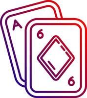 Poker Line gradient Icon vector