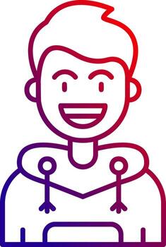 Smile Line gradient Icon vector