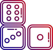 Dices Line gradient Icon vector