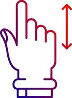 Vertical Scroll Line gradient Icon vector