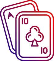 Poker Line gradient Icon vector