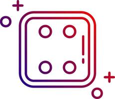 Dice four Line gradient Icon vector