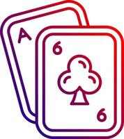 Poker Line gradient Icon vector