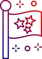 Flag Line gradient Icon vector