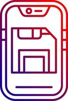 Save Line gradient Icon vector