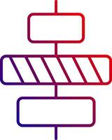Center alignment Line gradient Icon vector