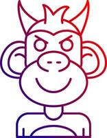 Demon Line gradient Icon vector