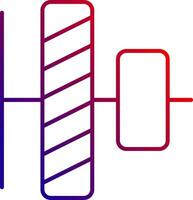 Vertical alignment Line gradient Icon vector