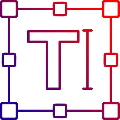 Text Line gradient Icon