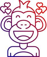 Love Line gradient Icon vector
