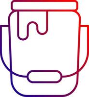 Bucket Line gradient Icon vector