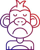 Sad Line gradient Icon vector
