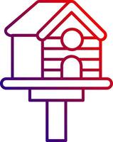 Bird house Line gradient Icon vector