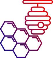 Honeycomb Line gradient Icon vector