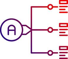 relación línea degradado icono vector
