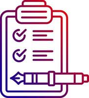 Check list Line gradient Icon vector