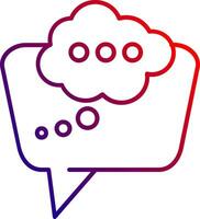 Thinking Line gradient Icon vector