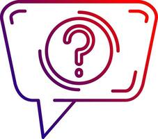 Question Line gradient Icon vector