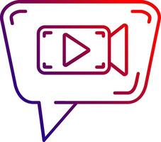 Video chat Line gradient Icon vector