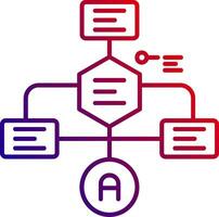 Flowchart Line gradient Icon vector