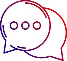 Speech bubbles Line gradient Icon vector