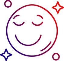Relieved Line gradient Icon vector